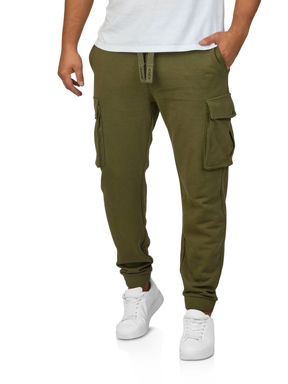 riverso Sweathose Herren Trainigshose RIVLoris Regular Fit Jogginghose mit Cargotaschen