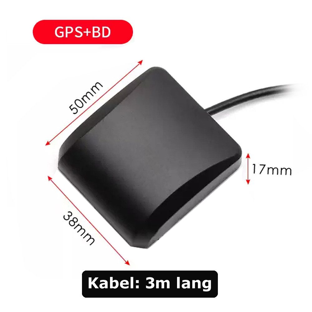 Bolwins O20 Beidou + GPS SMA Antenne Kabel Auto Radio Navi Adapter Magnet KFZ Innenantenne (GPS + BD, für Fahrzeug / Auto Innenraum, Verstärkung: 28 dB), Aktive GPS+BD Antenne mit Magnetfuß