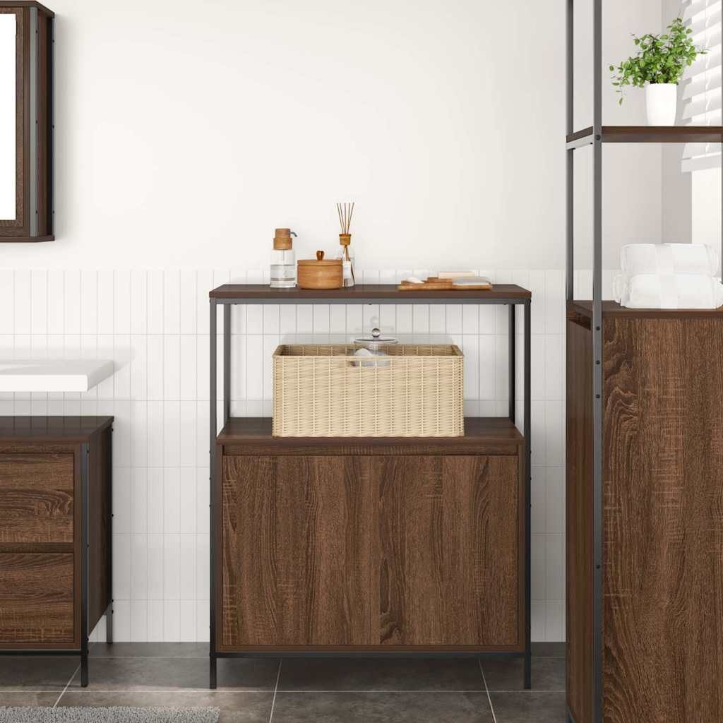 vidaXL Badezimmerspiegelschrank Badschrank mit Regalen Braun günstig online kaufen