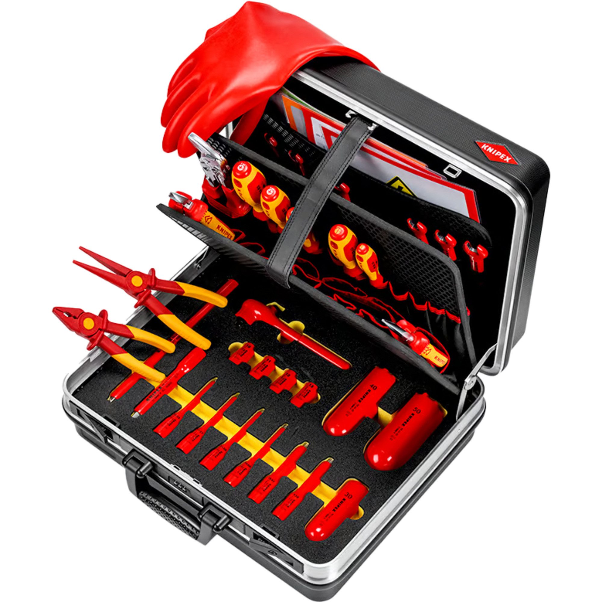 Knipex Werkzeugset KNIPEX Werkzeugkoffer "Basic" E-Mobilität, (34-tlg)