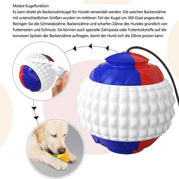 SOTOR Futterball Hundeball,einziehbarer Ball Kordelzug interaktives Haustierspielzeug, multifunktionales Haustier-Beißspielzeug