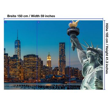 wandmotiv24 Fototapete New York Skyline 1, glatt, Wandtapete, Motivtapete, matt, Vliestapete