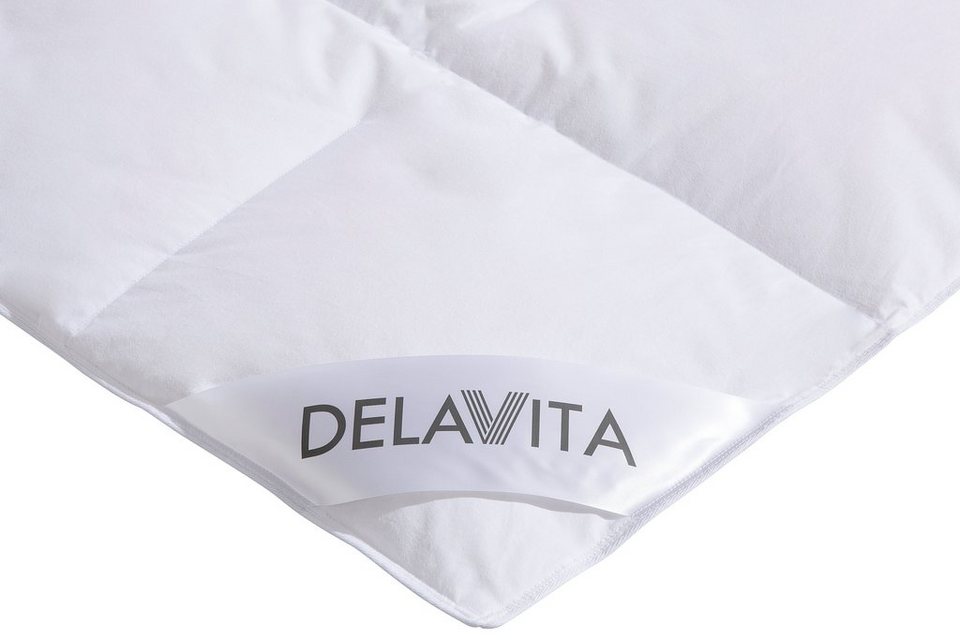 Daunenbettdecke, Grit, DELAVITA, Füllung: 100% weiße, neue Gänsedaunen, Kl.  1, Bezug: atmungsaktiver Baumwollbezug, für den erholsamen Schlaf entwickelt !