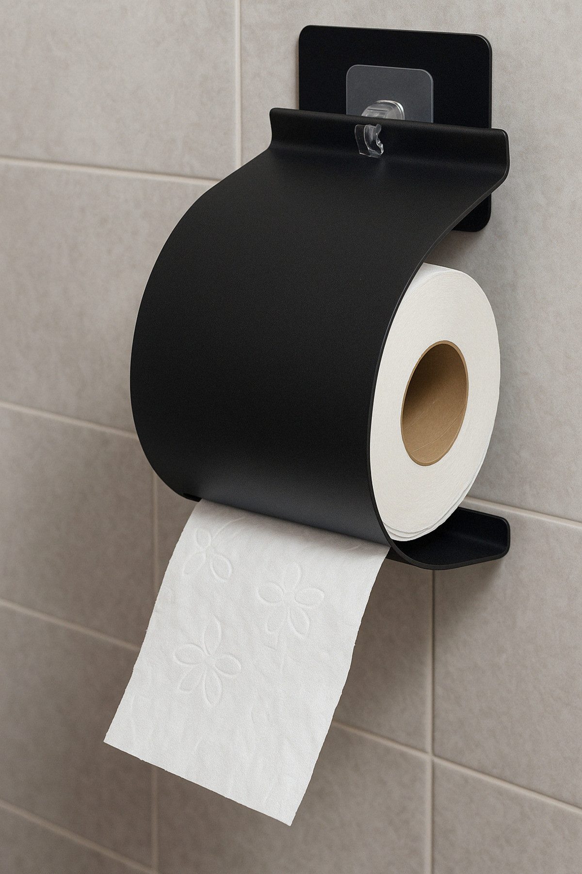 en.casa Toilettenpapierhalter (1-St), Selbstklebend, Montage ohne Bohren 91421452