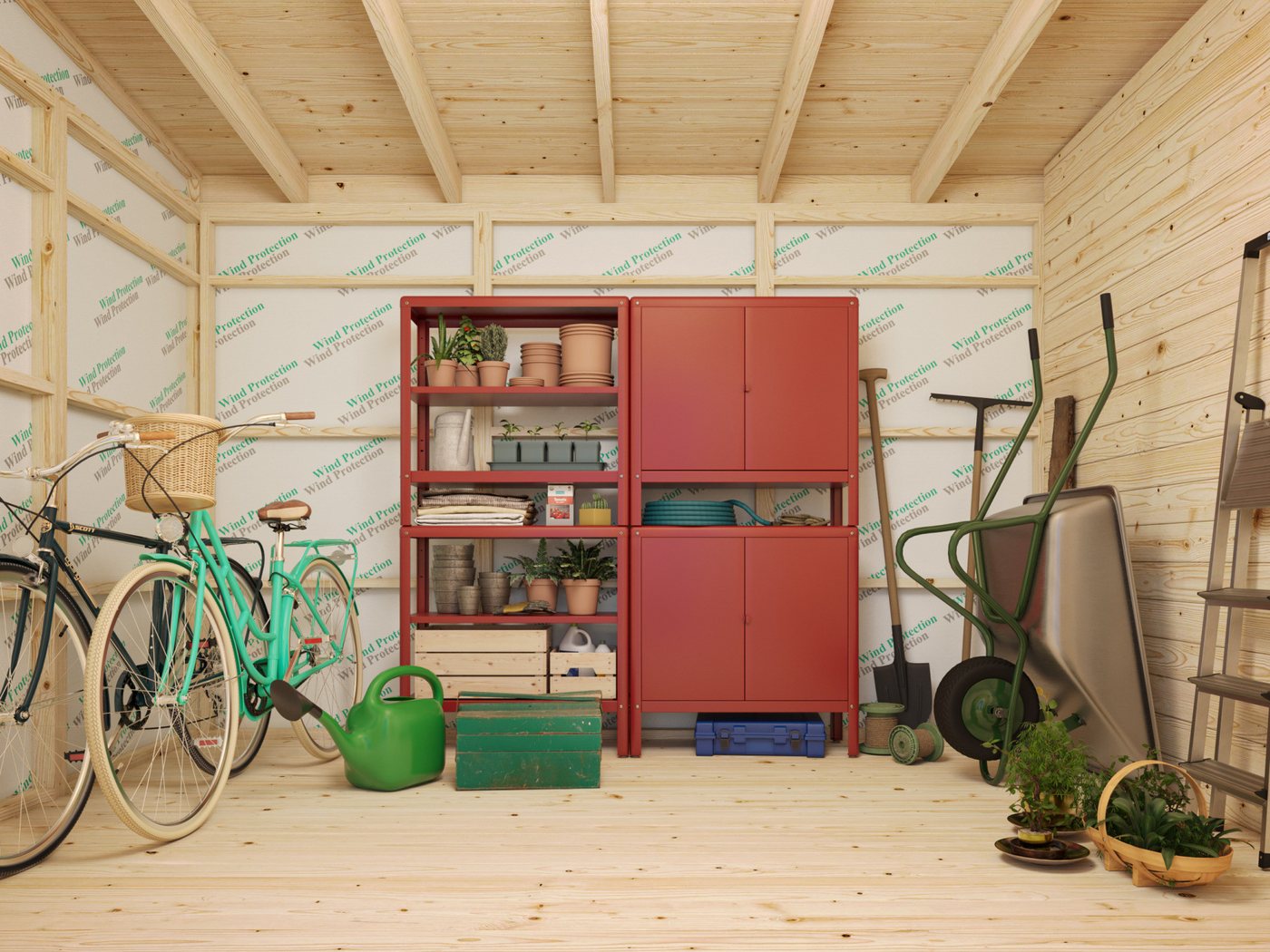 Thumbnail - Palmako Gerätehaus Kalle 13,5 Holz Gartenhaus, BxT: 452x330 cm