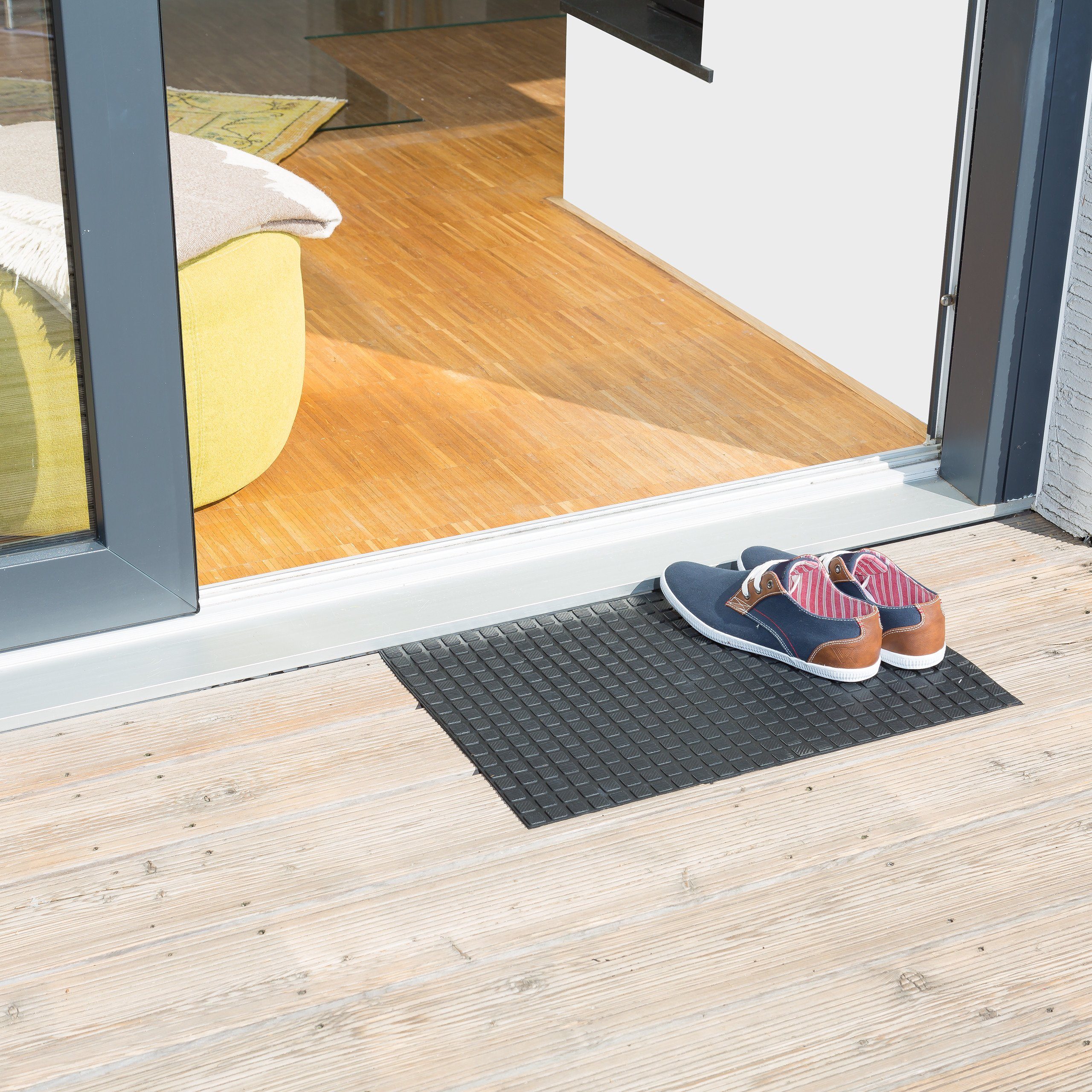 relaxdays Fußmatte Gummi Fußmatte, Höhe: 5 günstig online kaufen
