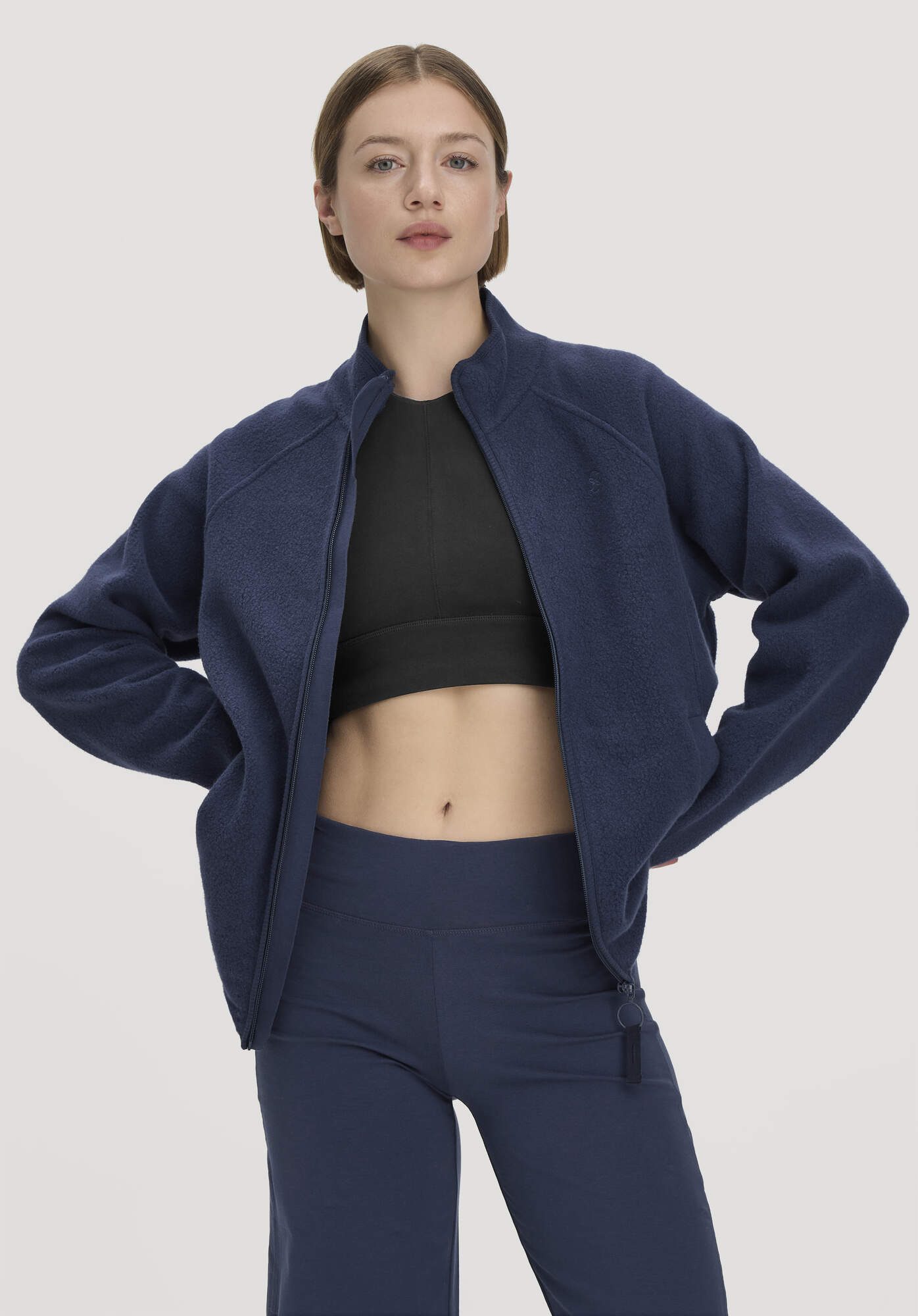 Hessnatur Fleecejacke Relaxed ACTIVE LIGHT aus Bio-Baumwolle (1-St)
