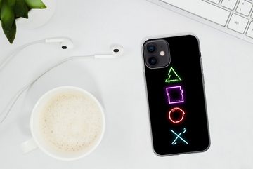 MuchoWow Handyhülle Spiele - Controller - Neon, Handyhülle Apple iPhone 12, Smartphone-Bumper, Print, Handy