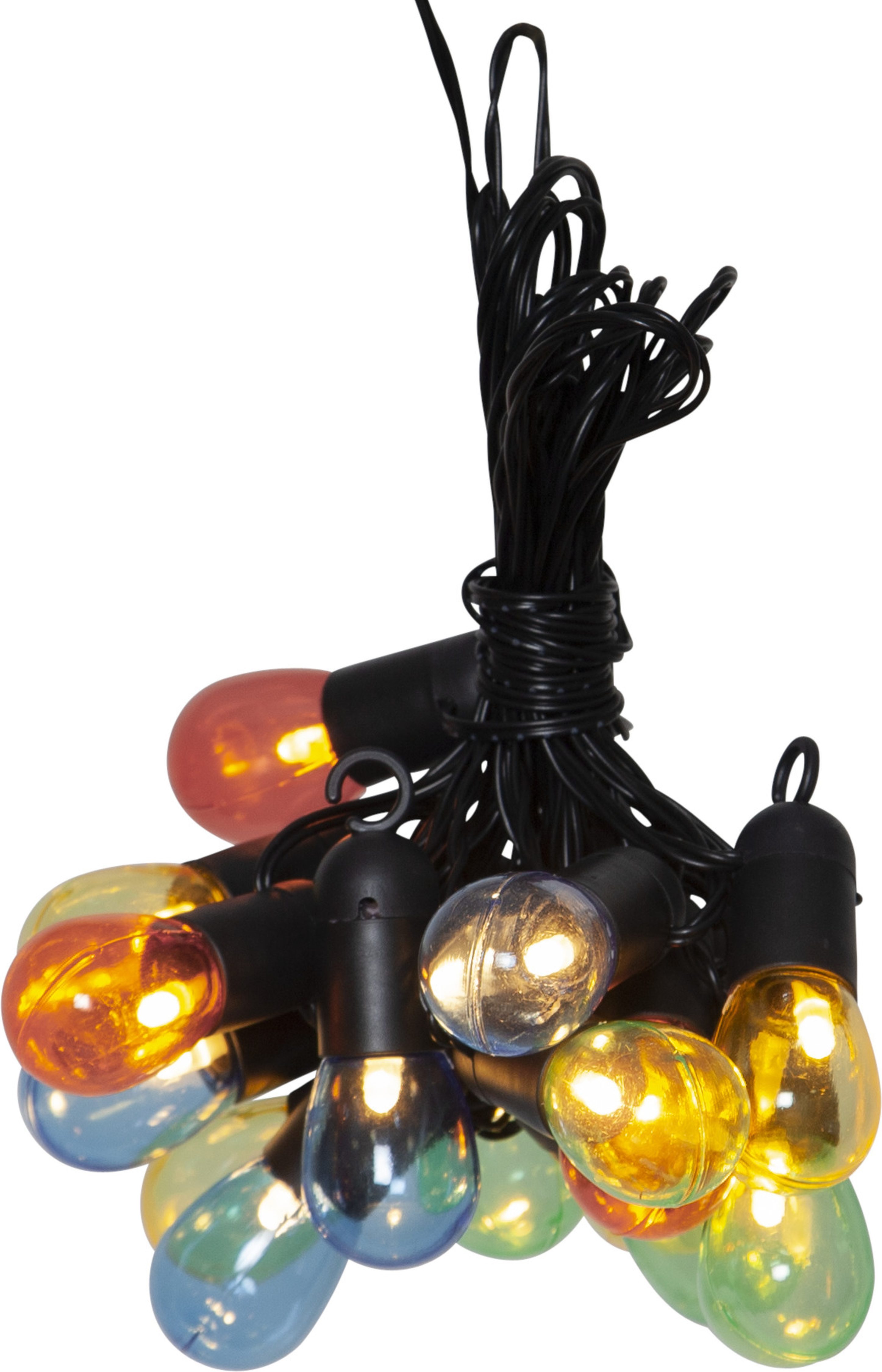 STAR TRADING LED-Lichterkette Small Hooky, 16-flammig, Länge ca. 4,5 m, mit Trafo, outdoor, Vierfarb-Karton