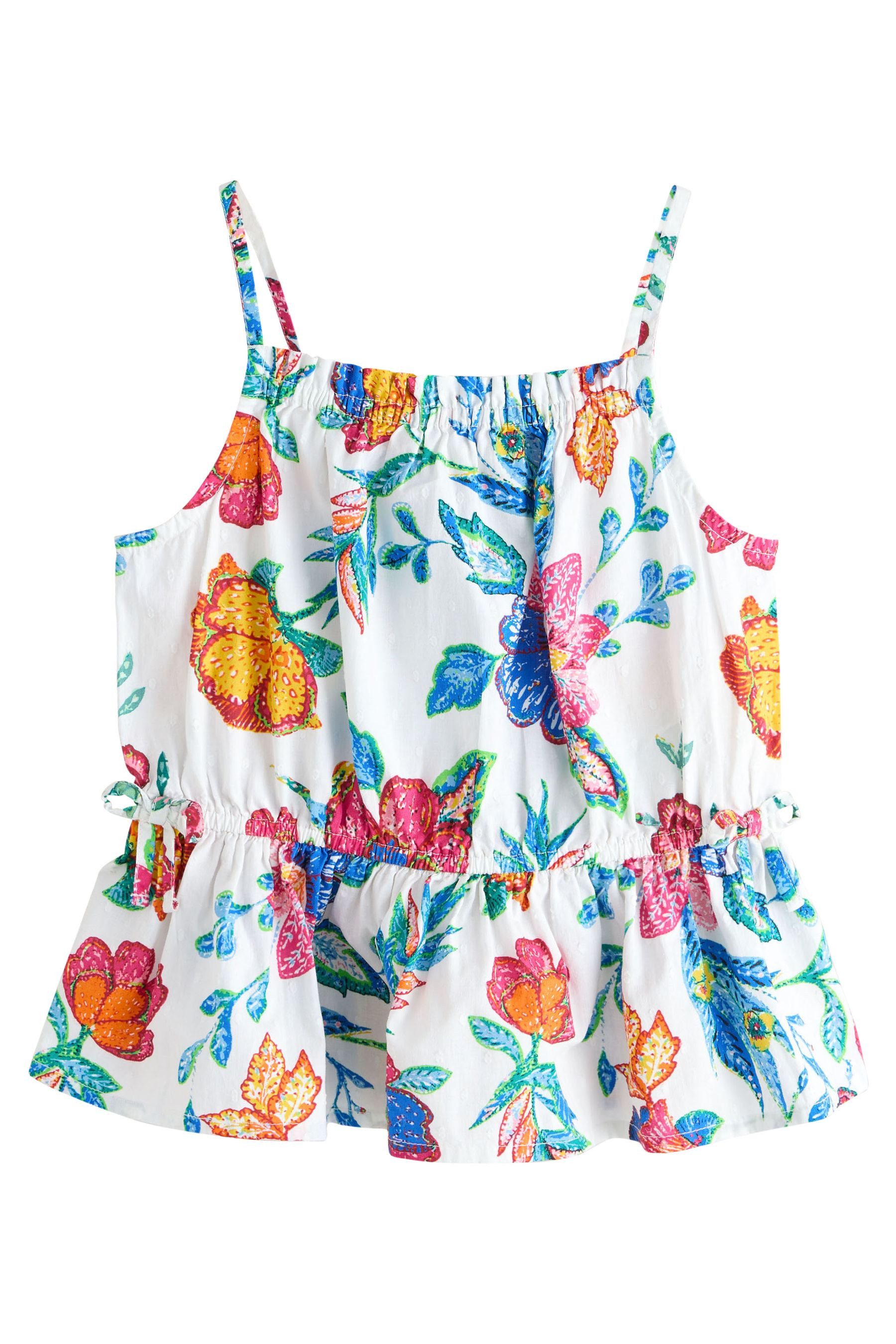 Trägertop Bluse mit Schößchen und Trägern