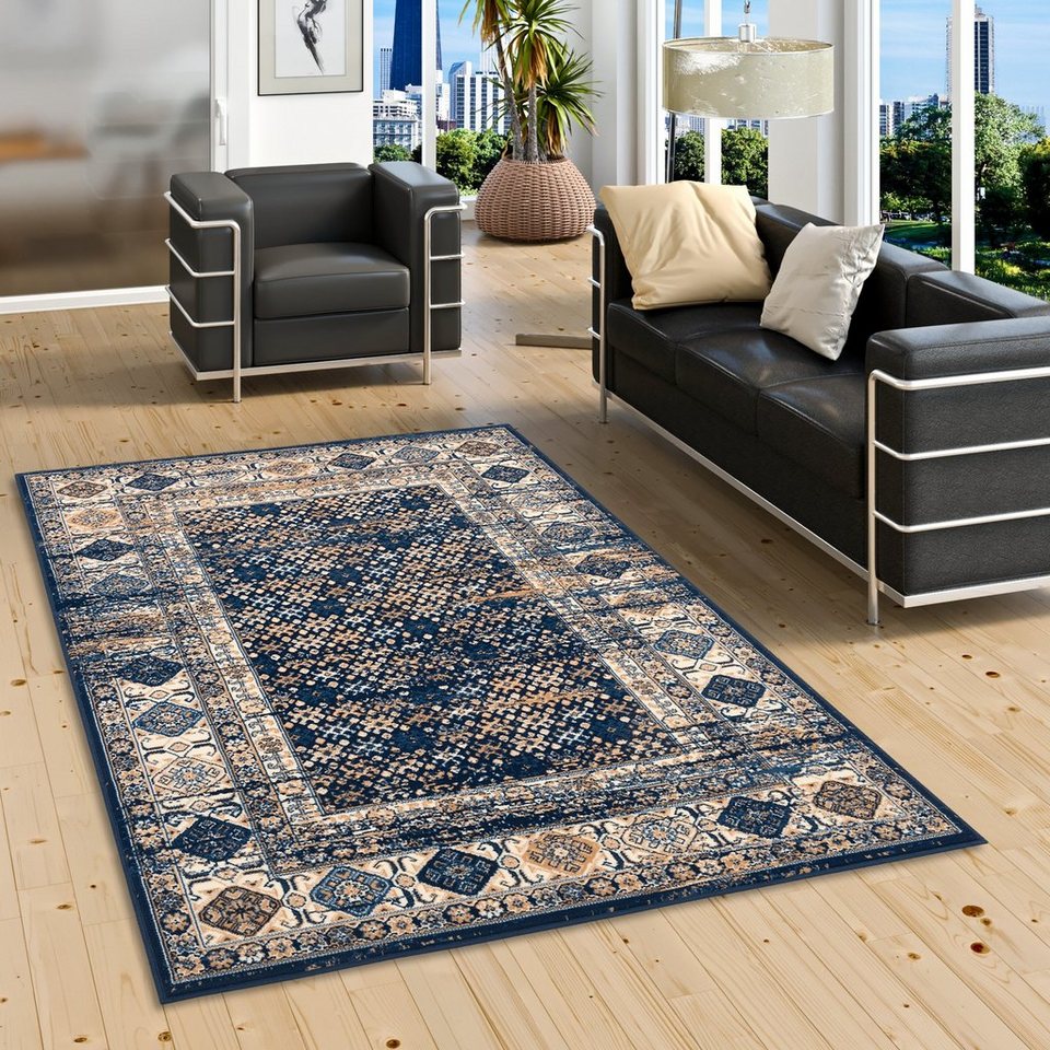 Orientteppich Designer Teppich Pop-Vintage Orient Bordüre, Pergamon,  Rechteckig, Höhe: 6 mm