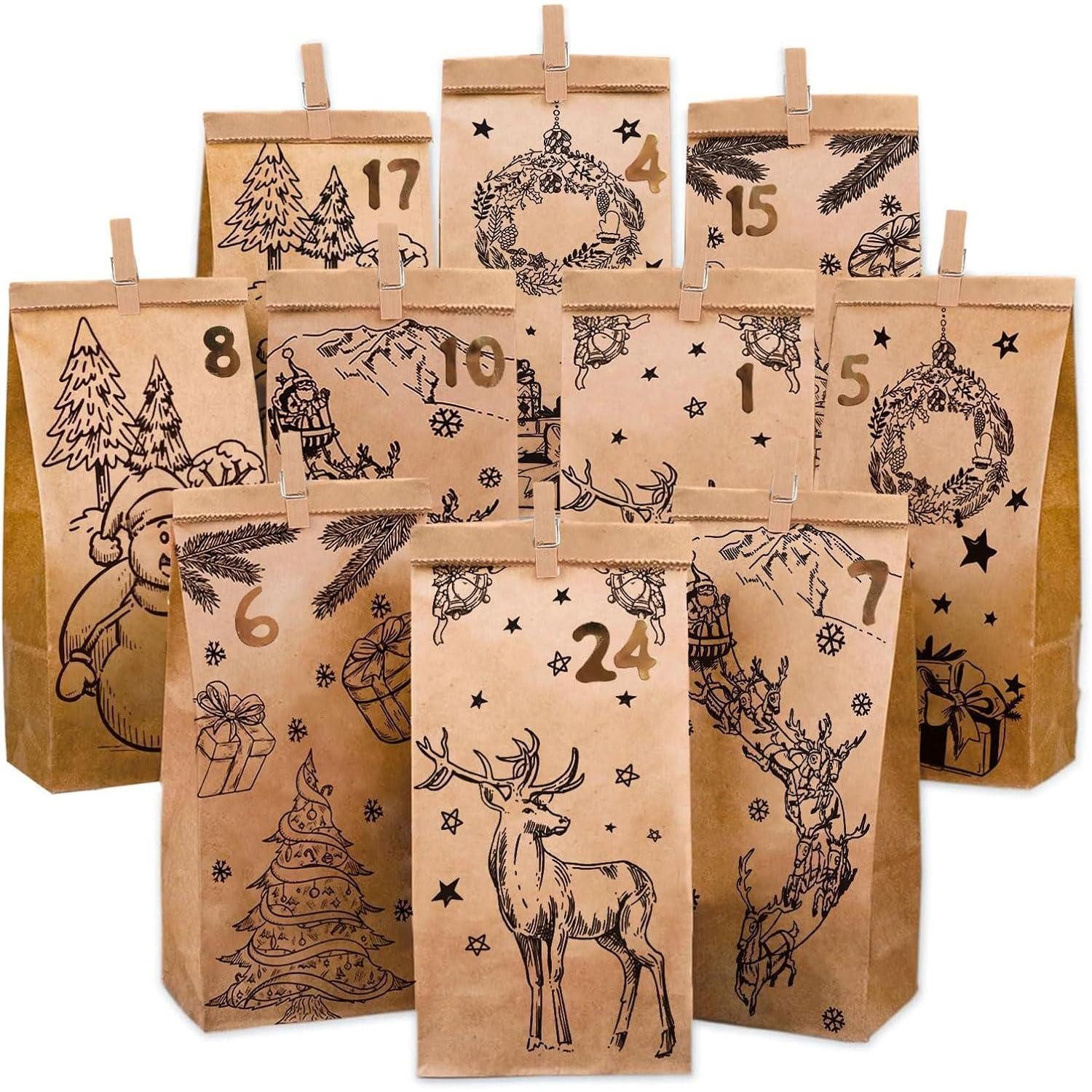 LuxusKollektion DIY-Adventskalender Adventskalender Befüllen Kinder 2026 24 DIY Natürliche Muster