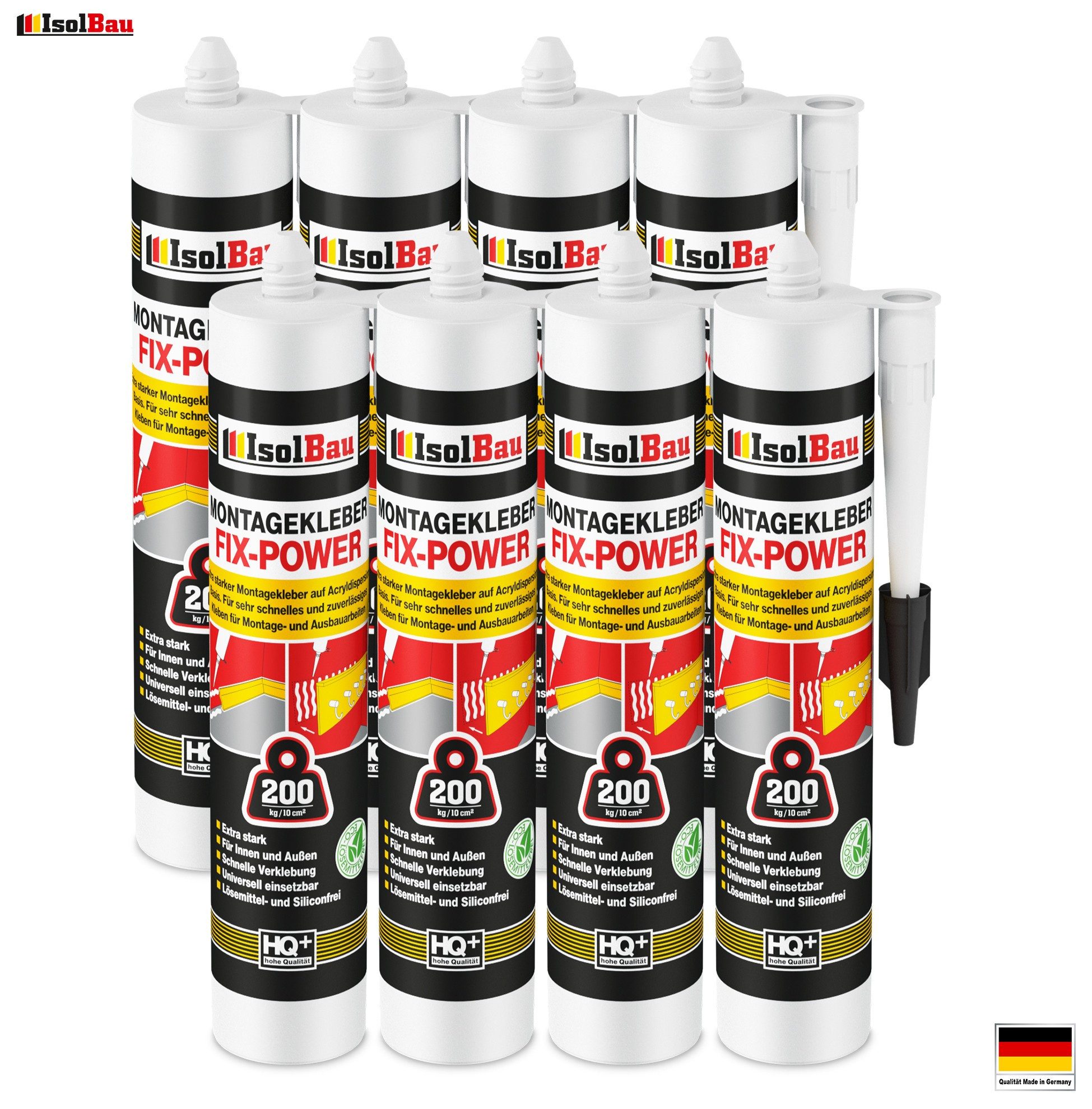 Thumbnail - None Montagekleber Montagekleber FIX-POWER Baukleber 8x 480g Gehäusen, Tafeln, Beton