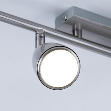EGLO LED Deckenleuchte, Leuchtmittel nicht inklusive, Deckenleuchte Spotleiste Wohnzimmerlampe 4 Flammig Strahler beweglich