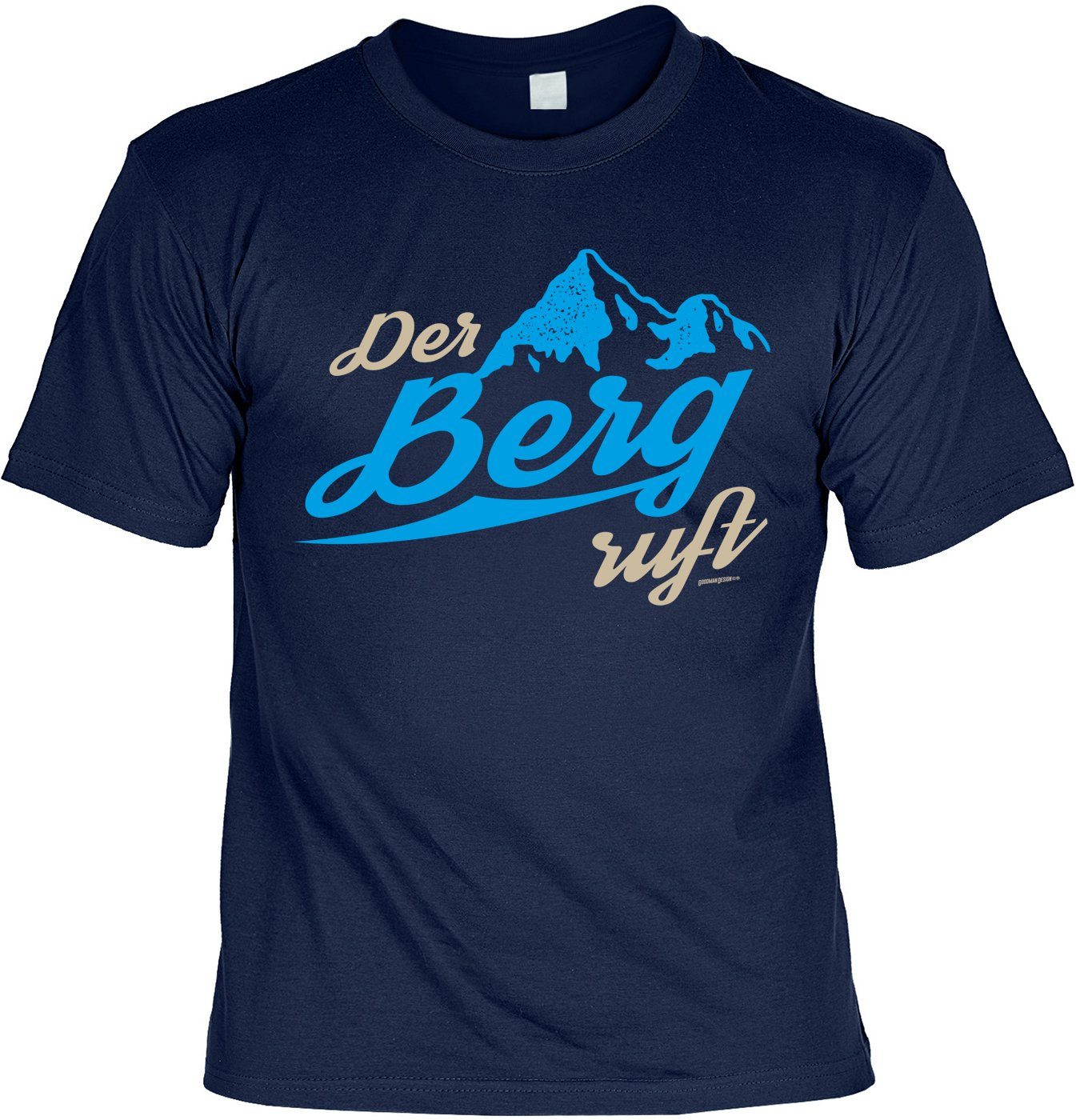 Art & Detail Shirt T-Shirt Lustige Sprüche Fun Tshirt - Der BERG ruft! mit Motiv-Druck Bergsteiger, Geschenk, Weihnachten | T-Shirts