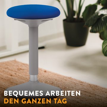 boho office® Stehhilfe, ergonomische Sitzhilfe in Blau-Grau, höhenverstellbar von 56-81 cm