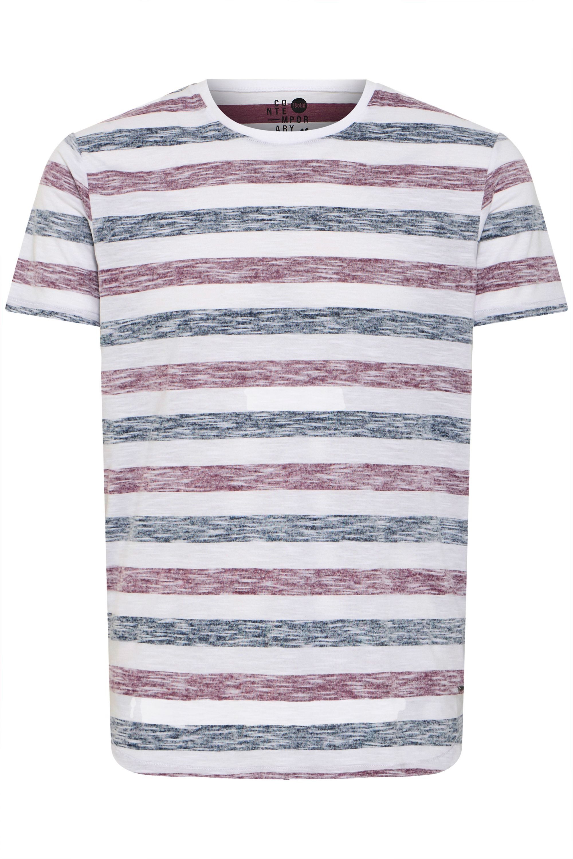 !Solid Rundhalsshirt SDTet Kurzarmshirt mit Streifen günstig online kaufen