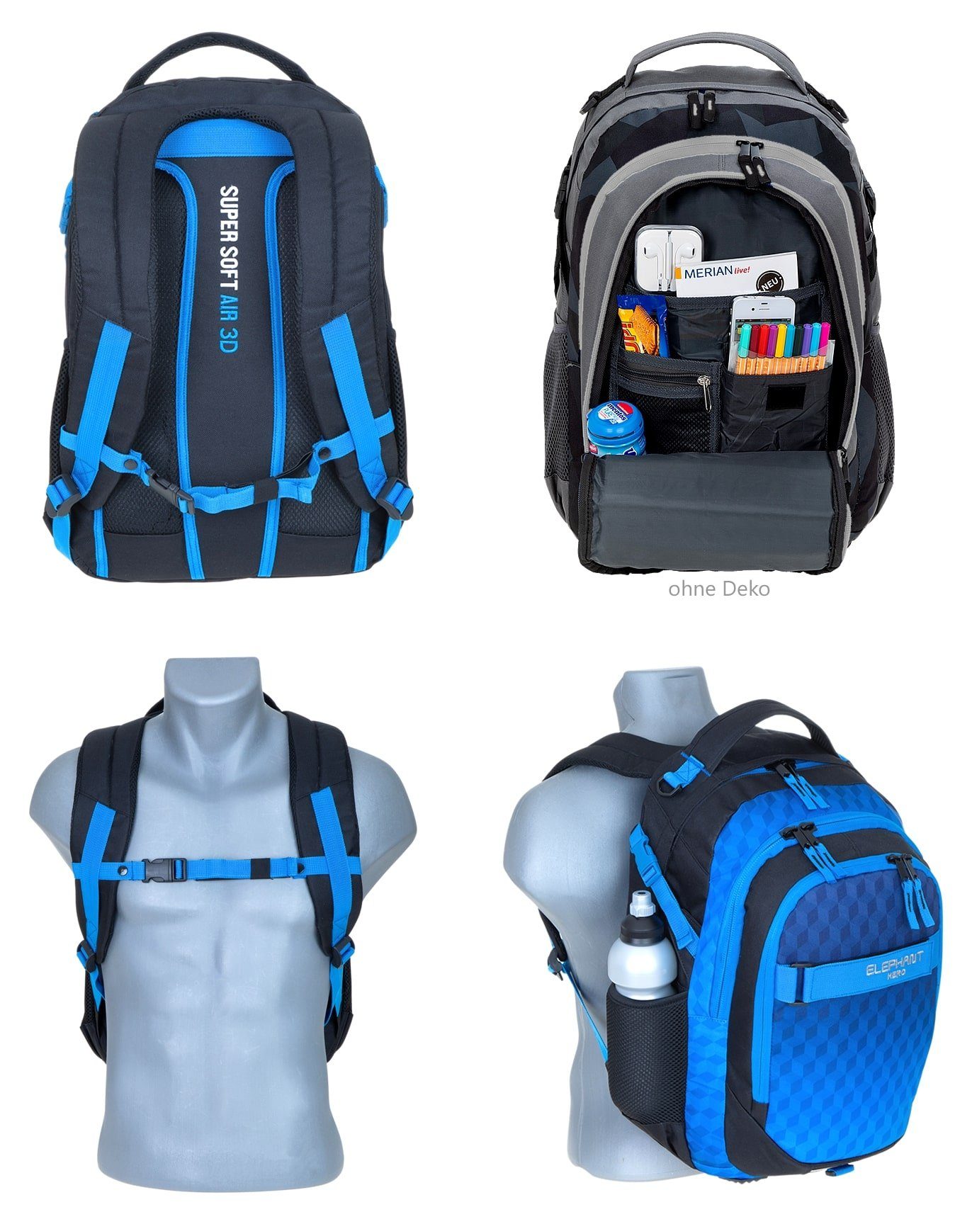 ELEPHANT Schulrucksack Hero Signature Schultasche, Rucksack, Schulmappe – Bild 5 von 5