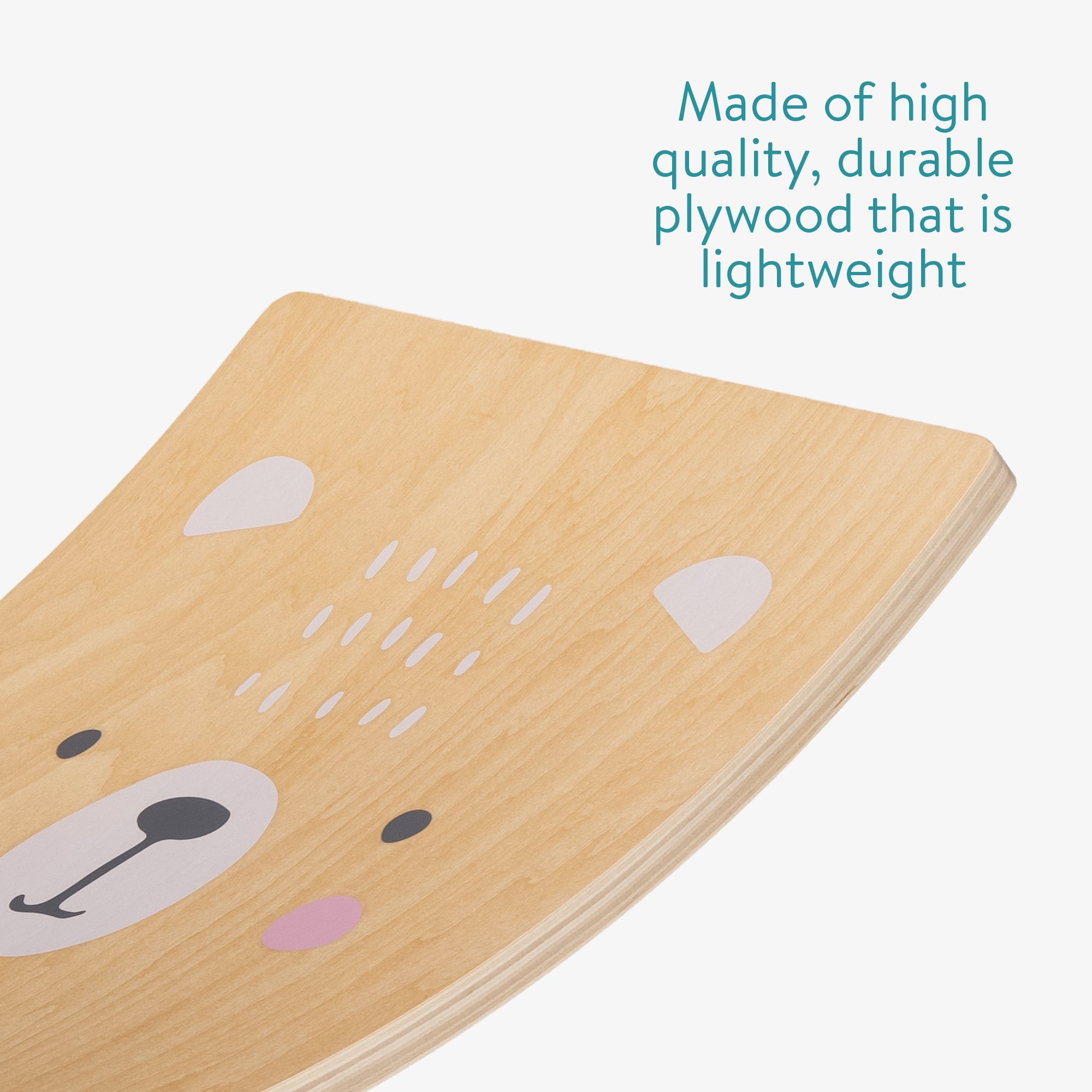 Kinder ab Design Wippe - 3 Navaris Board Balanceboard für Balance Jahren, Indoor Beige Bären
