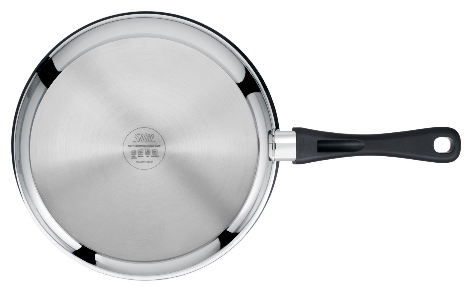 Silit Bratpfanne Silit Domus Stielpfanne, 28 cm, Edelstahl rostfrei 18/10 (1-tlg., 1x Bratpfanne beschichtet 28 cm (Höhe 5,5 cm), - optimal für Herdplatten mit Ø 22 cm