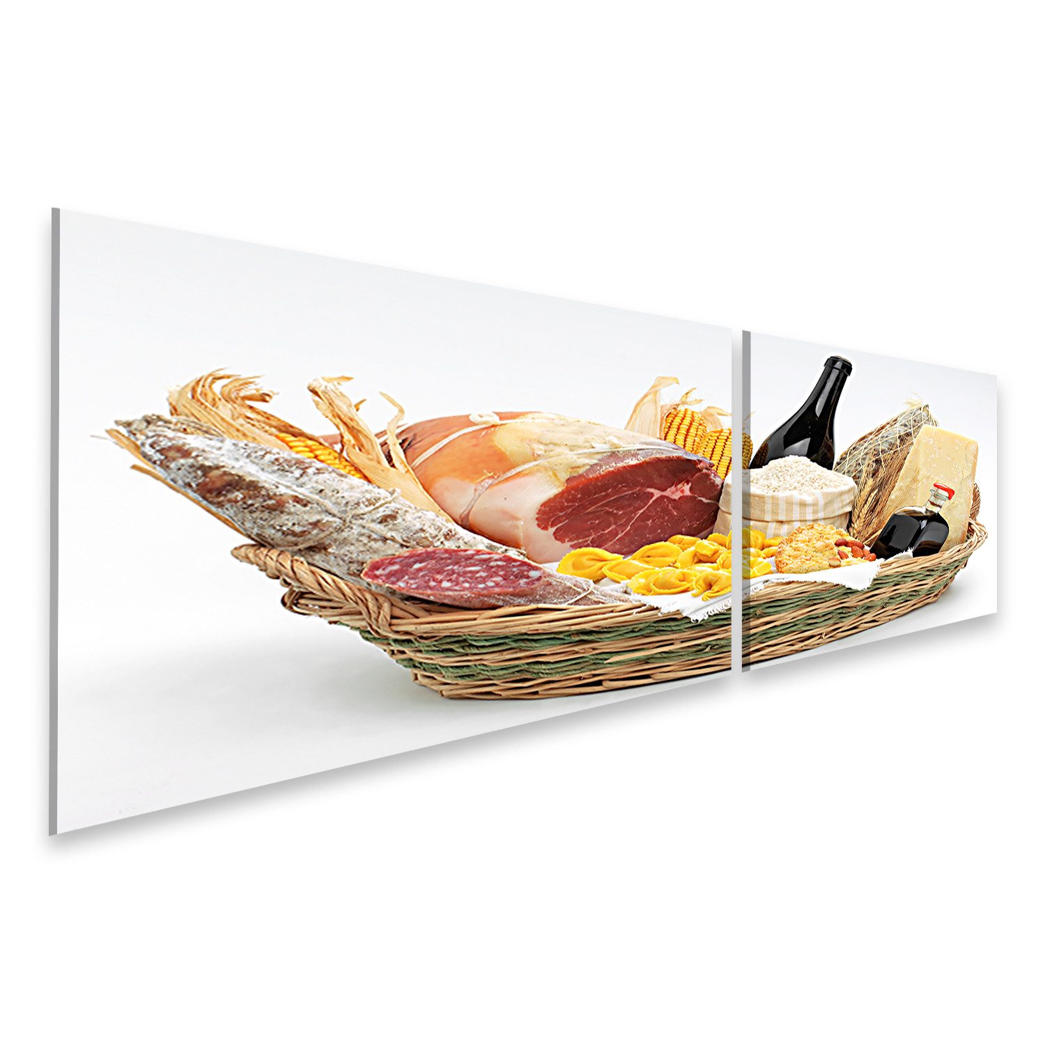 Leinwandbild Korb Italienisches Essen küchenbilder für Pizzeria Restauran Bilder