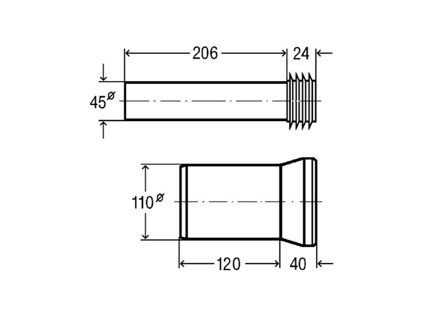 Thumbnail - Viega WC-Anschlussrohr WC Anschlussset, Modell 3817.816 DN 100 - 101824