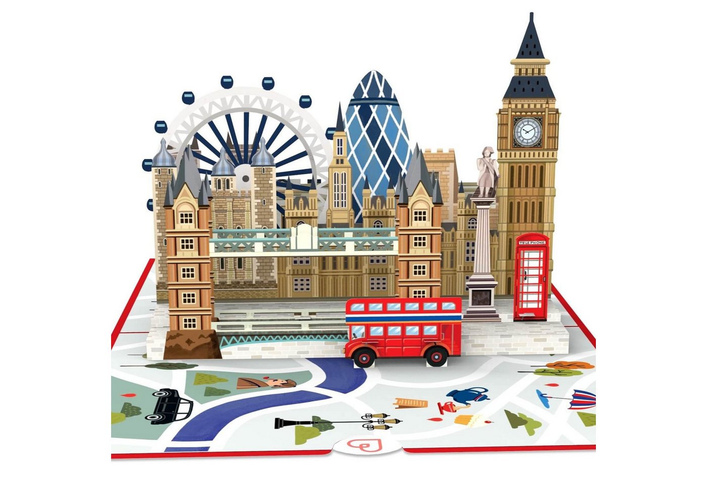 papercrush Geburtstagskarte London Pop-Up Karte