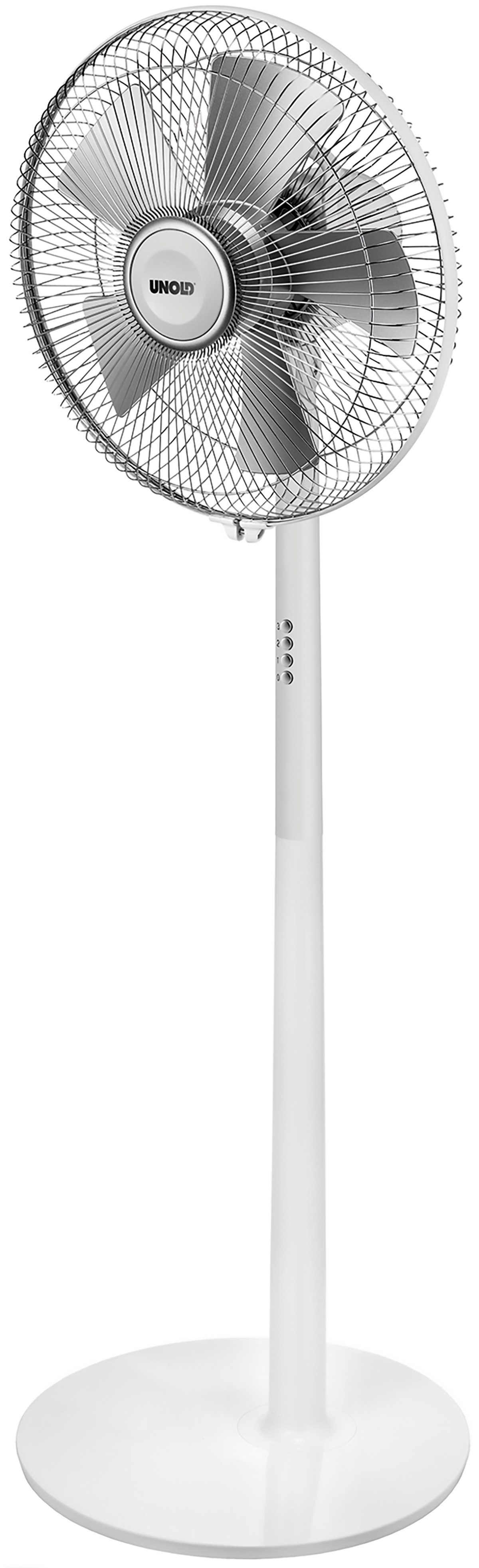 Unold Standventilator Silverline, 3 Geschwindigkeitsstufen Neigungswinkel verstellbar oszillierend