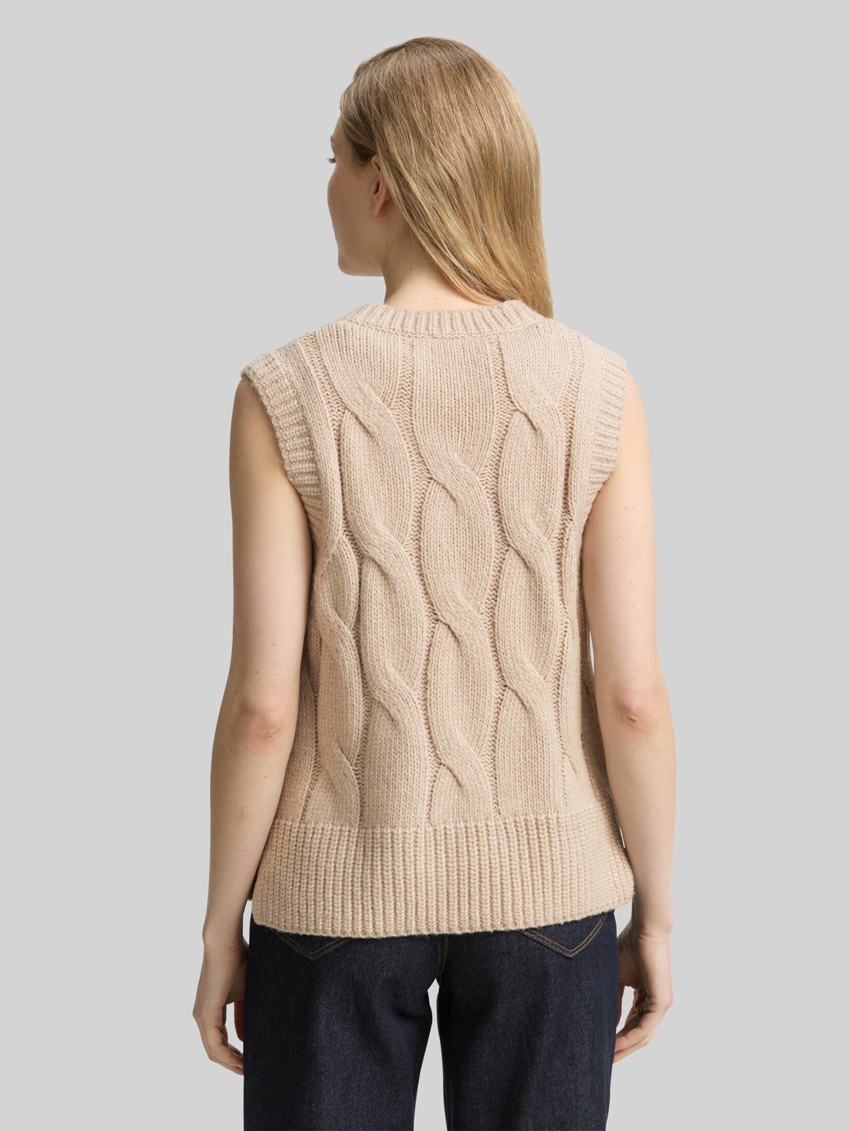 TOM TAILOR Strickpullover Pullover & Strickjacken Pullunder mit Zopfmuster