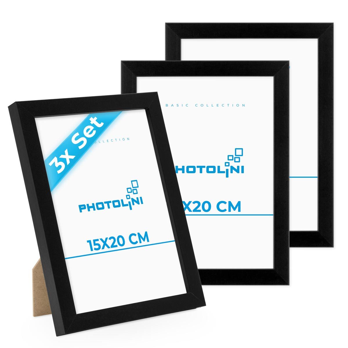 PHOTOLINI Bilderrahmen 3er Set, stabiles MDF-Holz, mit Acrylglas, extra Zub günstig online kaufen