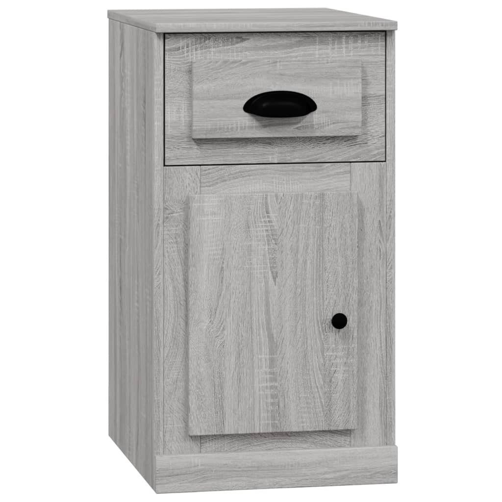 Fächerschrank Grau Beistellschrank cm Schublade 40x50x75 mit (1-St) Sonoma vidaXL