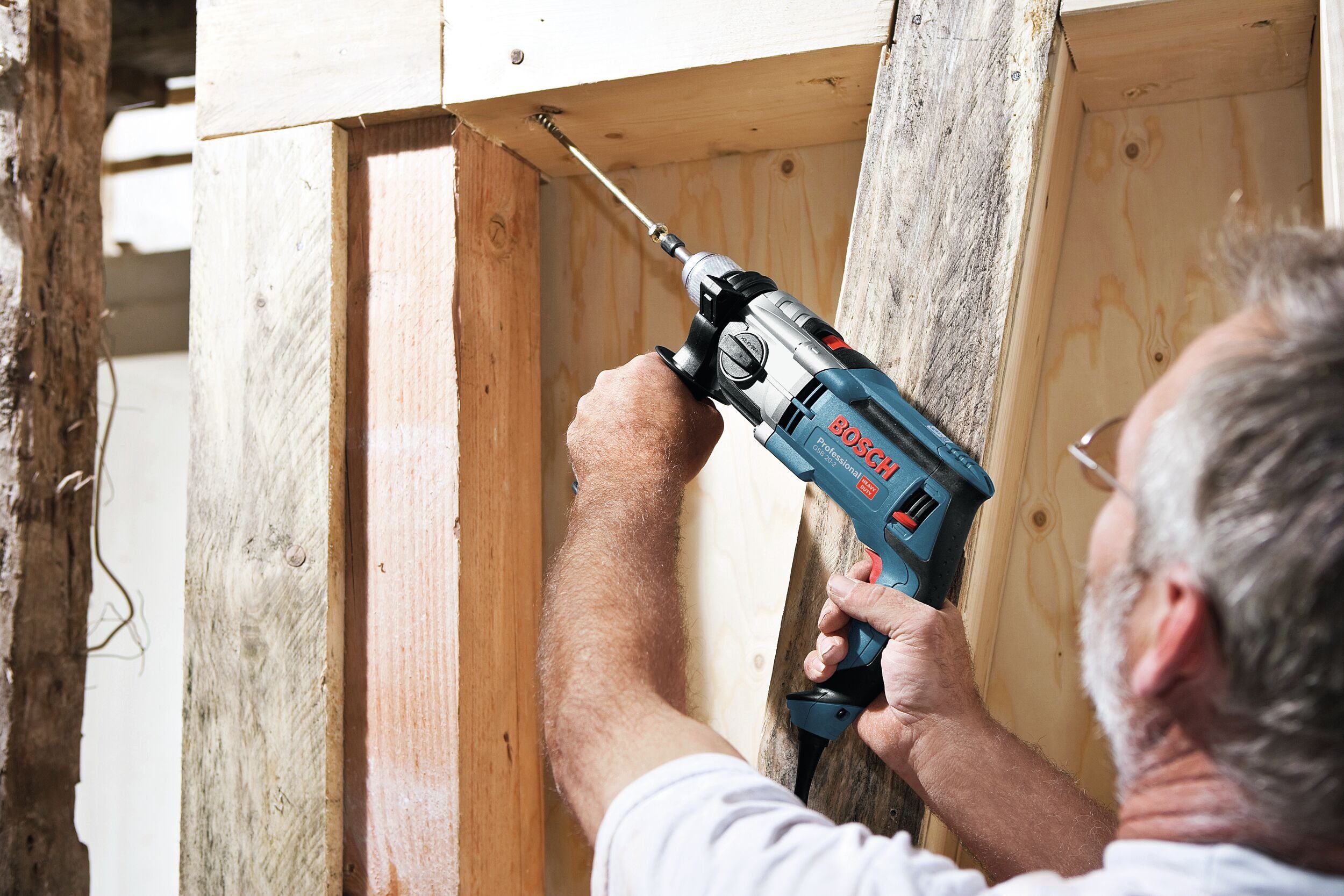 Bosch Professional Schlagbohrmaschine GSB 20-2, 230 V, Mit 7-teiligem Steinbohrer-Set - im L-Case