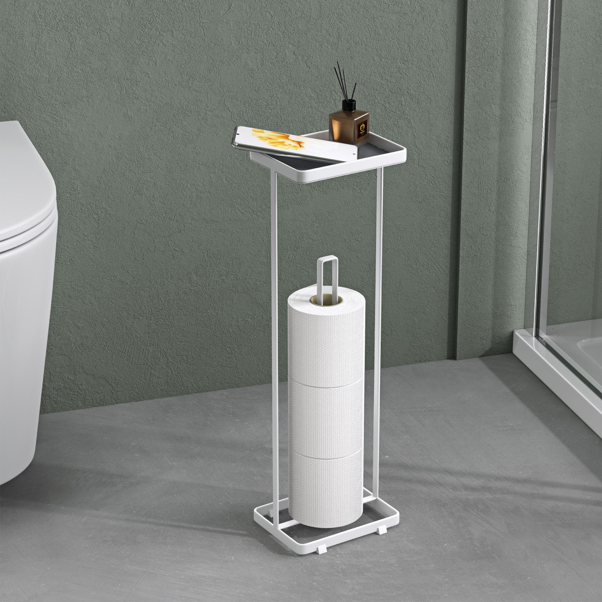 Mai & Mai Toilettenpapierhalter Klorollenhalter freistehend WC Rollenhalter günstig online kaufen