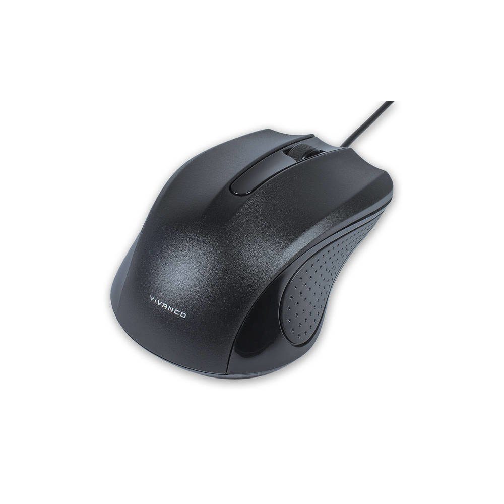 Vivanco Kompakte 3 Tasten Maus 1000 dpi, schwarz (36637) Maus