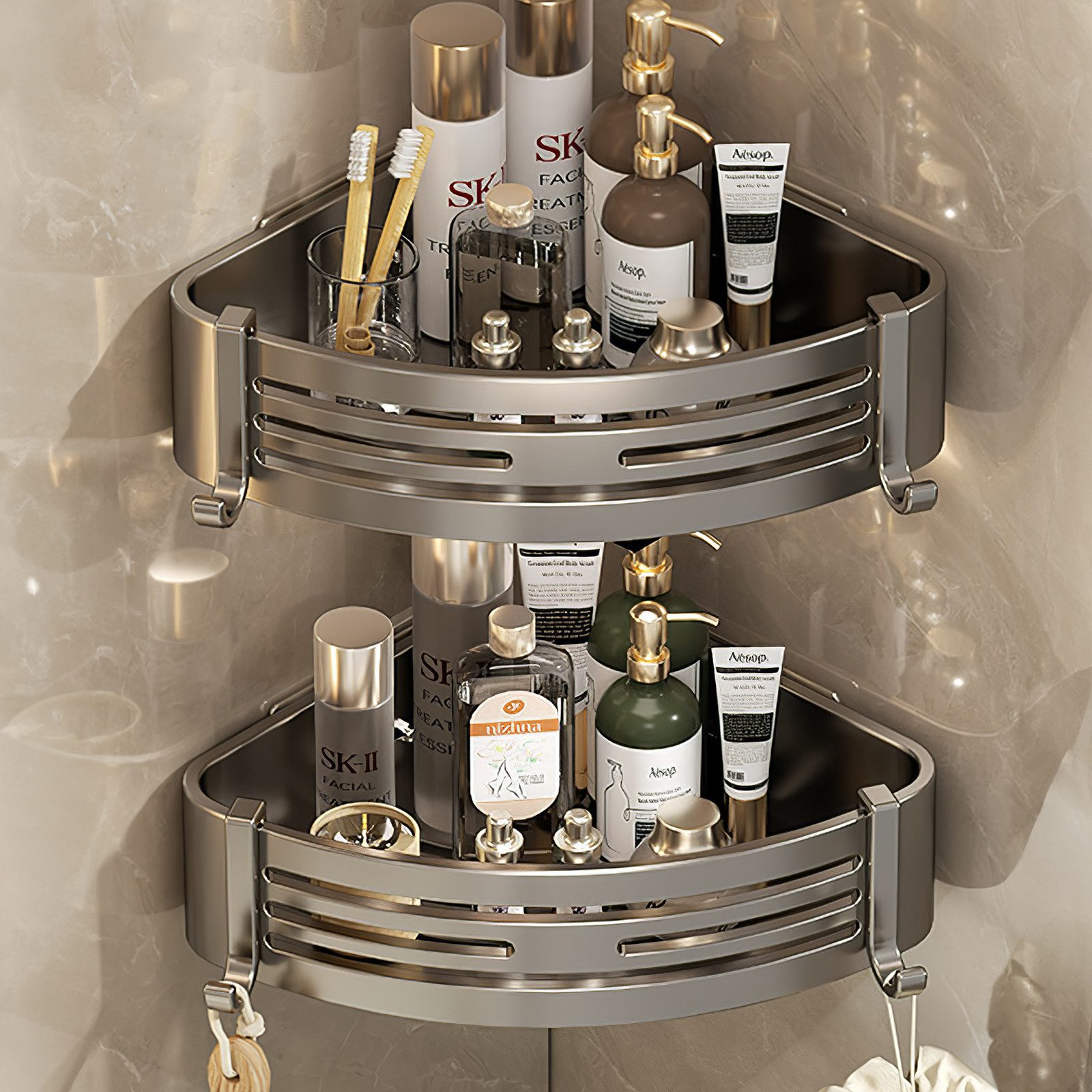 Fanttik Duschregal Duschablage ohne Bohren Badezimmer Organizer,Badregal Du günstig online kaufen