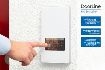 DoorLine Pro Exclusive Smart Home Türklingel (direkt auf´s Telefon, wird in Verbindung mit Ihrem Router zur Gegensprechanlage, Zutrittskontrolle über PIN-Code, wahlweise 1-4 Klingeltaster)