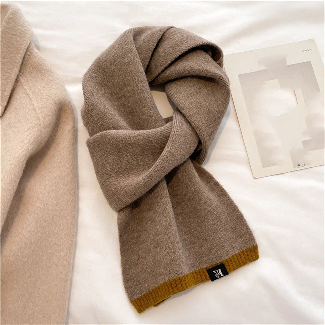 L.Ru UG Halstuch Einfarbiger Strickschal für Damen im Winter, (1-St), Vielseitiger warmer Schal, einfacher Außenschal