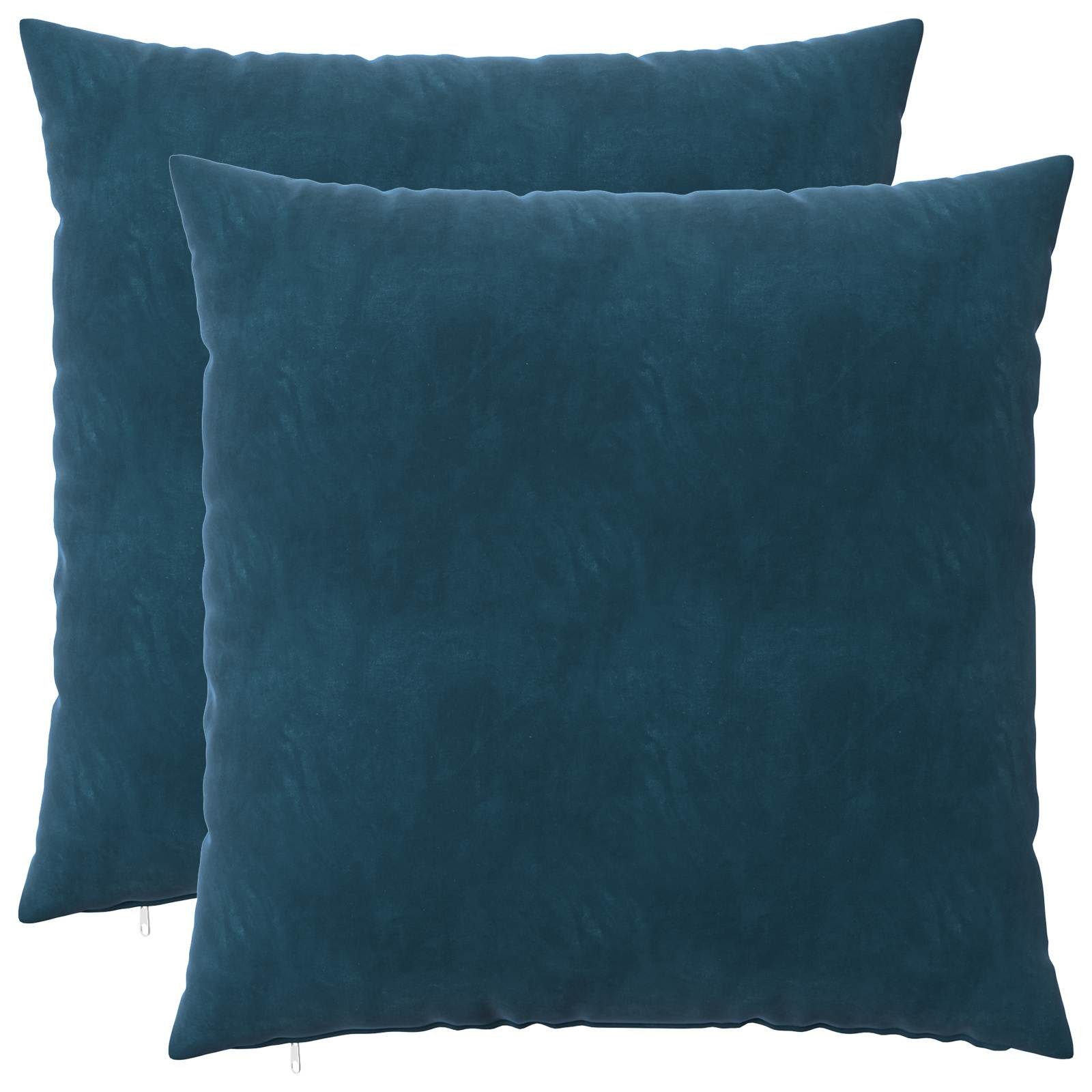 vidaXL Kissenbezug Kissenbezug 2 pcs HEERLEN Blau 80 x 80 cm Samt, (2 Stück)