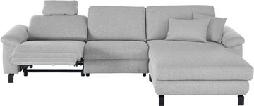 3C Candy Ecksofa Mainau L-Form, Relaxfunktion im 1,5-Sitzer, motorische Schlaffunktion in Longchair