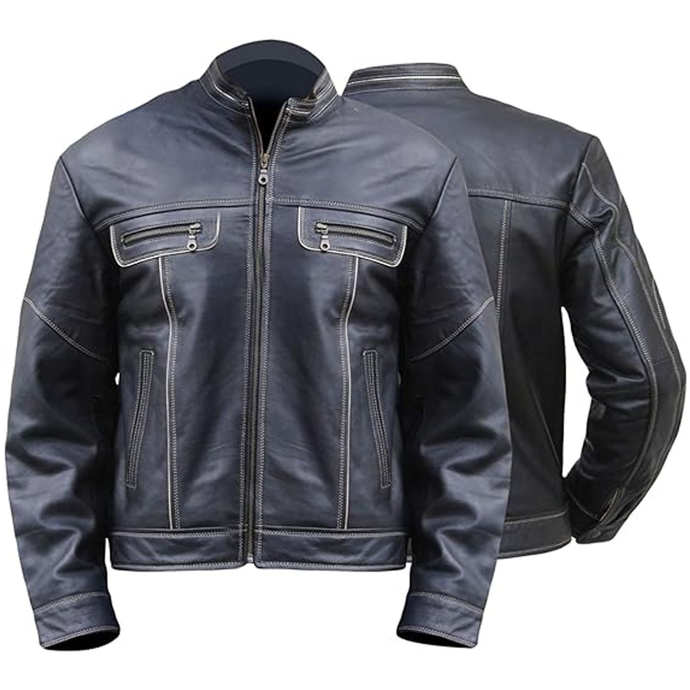 German Wear Lederjacke Trend 508J Lederjacke Jacke aus Lammnappa Leder Schwarz