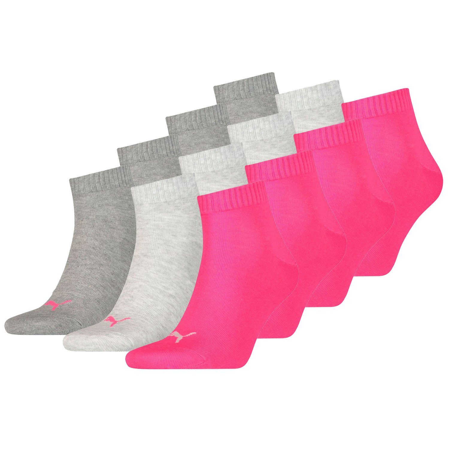PUMA Kurzsocken, (3 Paar), Atmungsaktiv, Rippenbündchen, weiche Baumwollmis günstig online kaufen