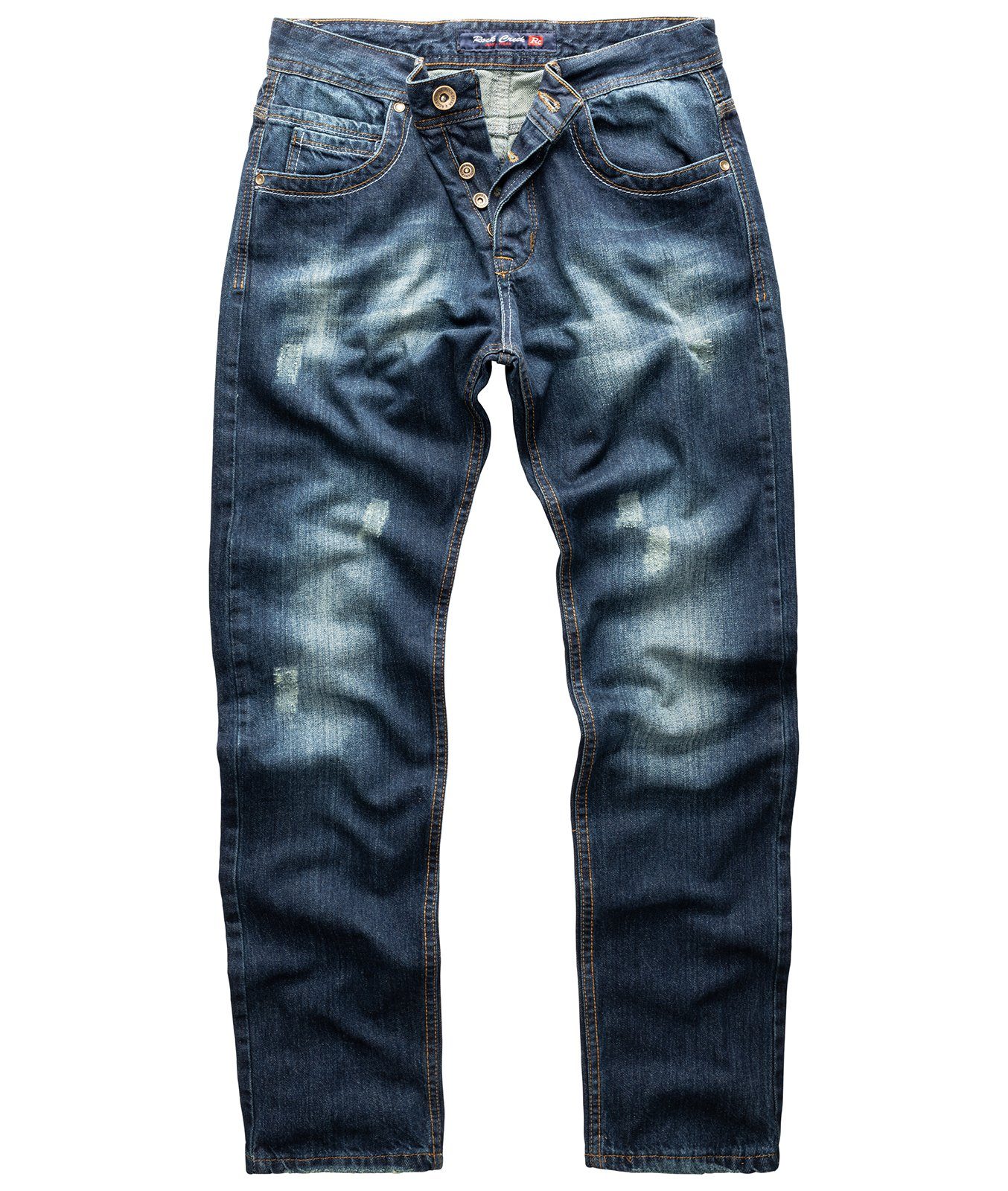 Rock Regular-fit-Jeans Jeans Herren Creek RC-2299 Blau