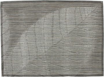 Platzset, "Blatt" aus Kunststoff in braun / grau, 45x30 cm, abwischbar, Tischset, Dekoleidenschaft, (4-St., im Set), Platzmatte, Platzdeckchen, Unterlage, Tischdeckchen pflegeleicht