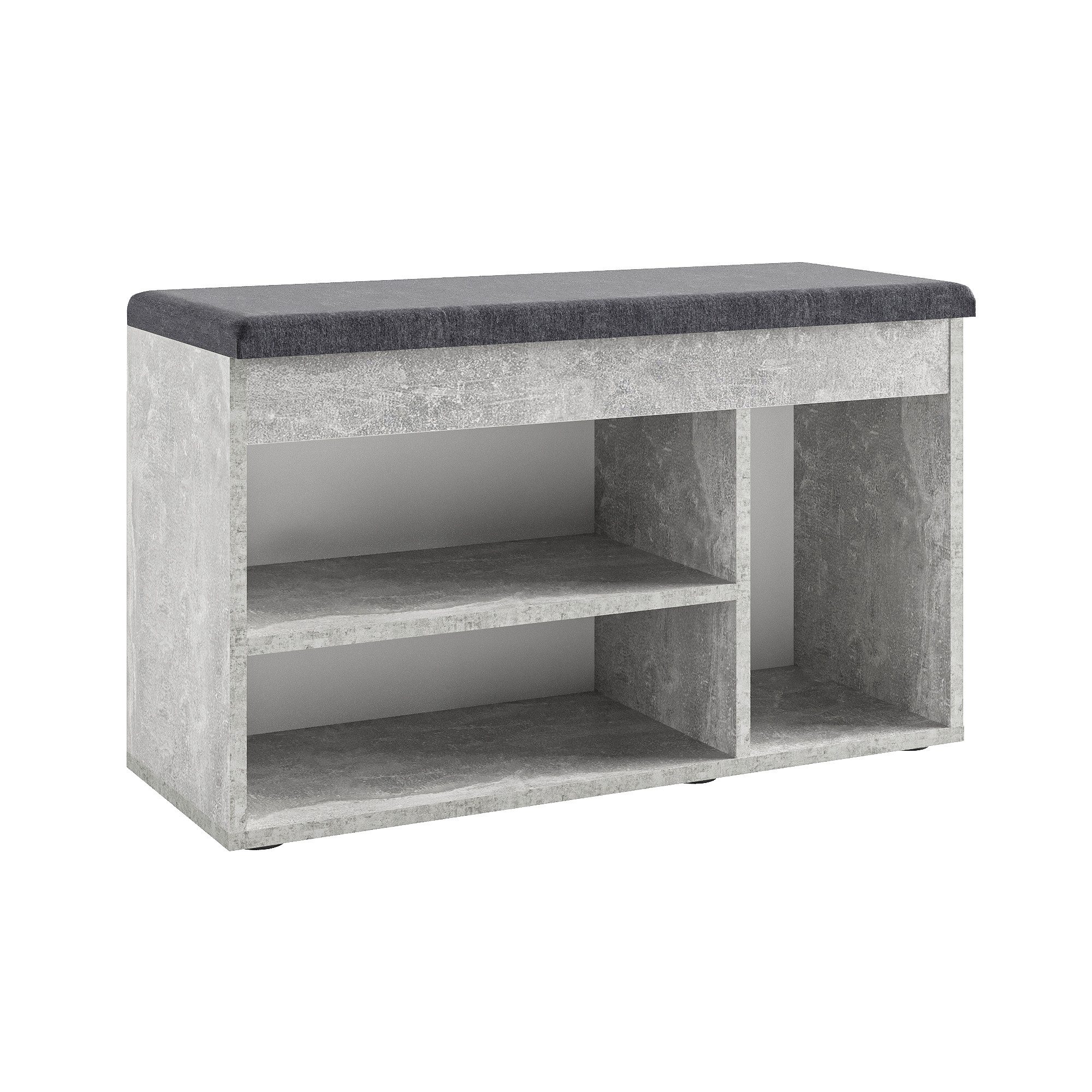KOMTO Schuhbank Schuhregal Bank mit Stauraum Sitzfläche Schuhschrank mit Sitzbank Flur, Sofia 80 x 48 x 32 cm