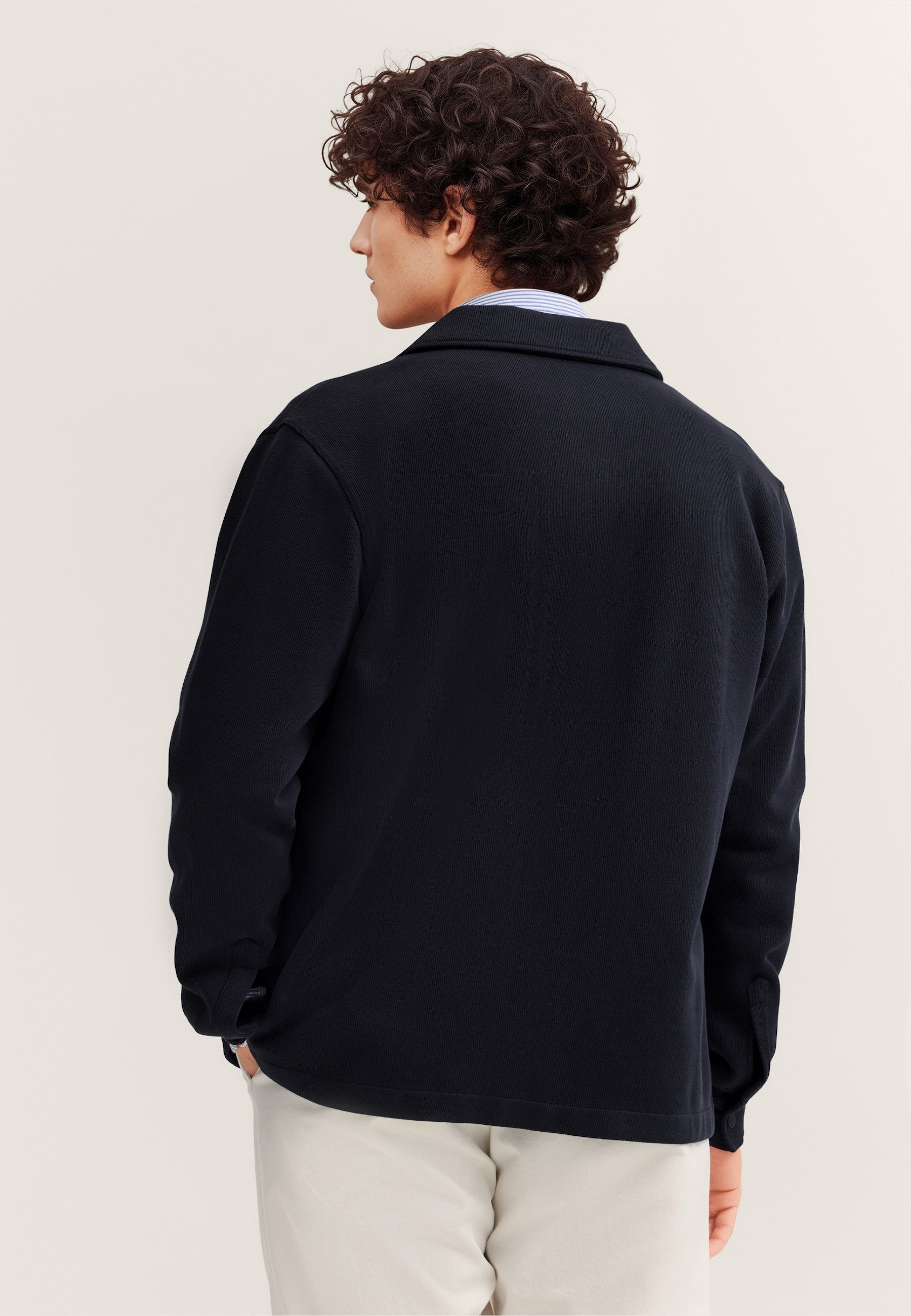 bugatti Sweatjacke Modern Fit mit Druckknöpfen