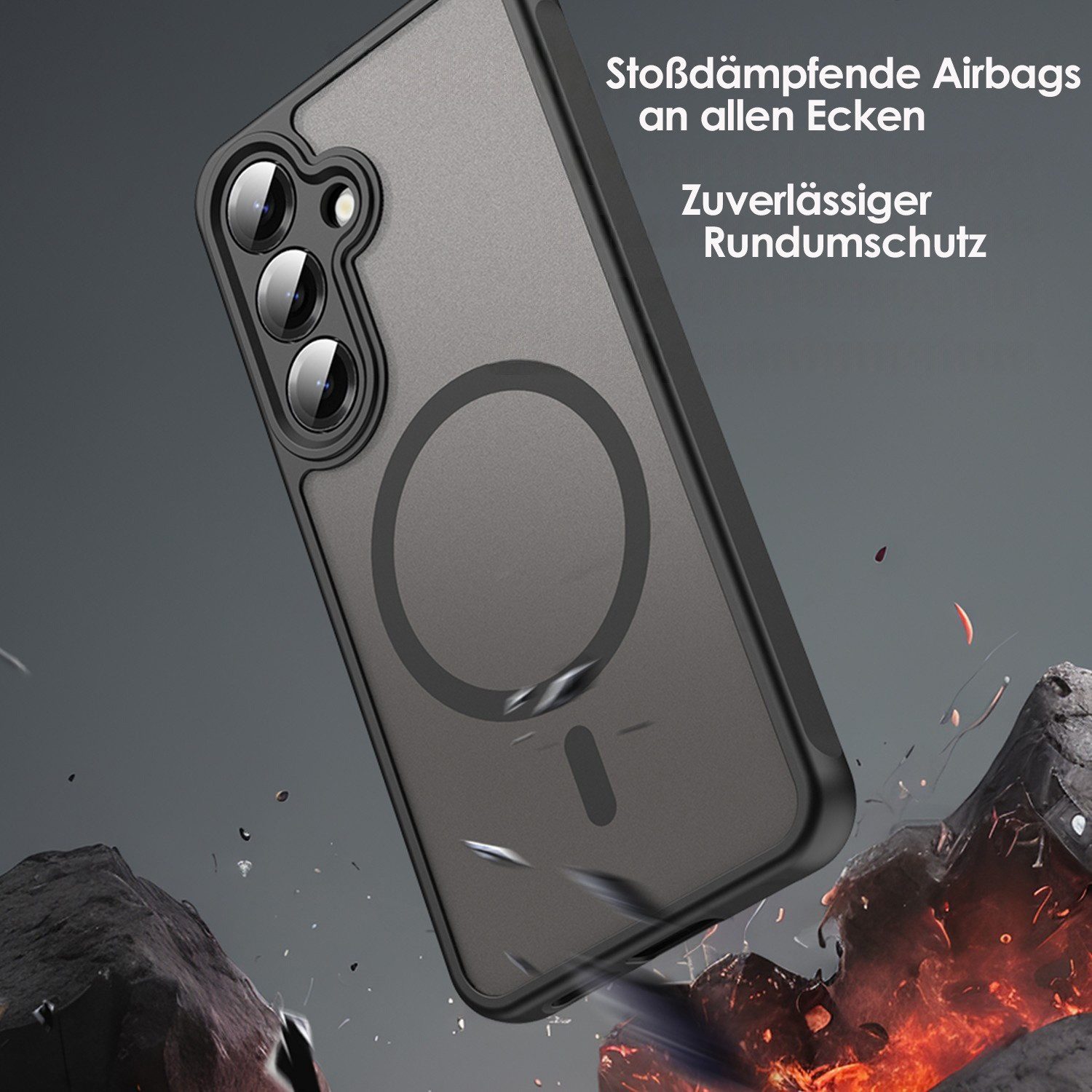 betterfon Handyhülle für Samsung Galaxy Serie Schutzhülle Magnet Case Hülle magnetisch, Magnetisches Laden, mattes Design, kratzfest & stoßfest verarbeitet – Bild 5 von 5