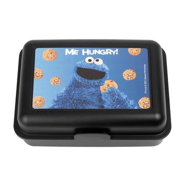 United Labels® Lunchbox Sesamstraße Brotdose mit Trennwand - Krümelmonster Me Hungry! Schwarz, Kunststoff (PP)