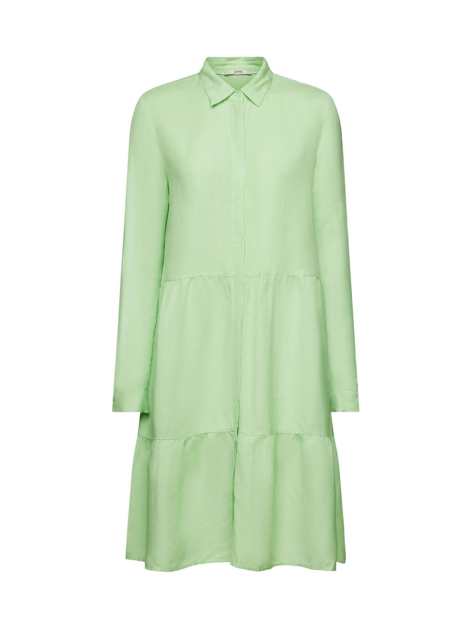 GREEN CITRUS Minikleid Esprit Hemdkleid Minilänge aus Leinenmix in