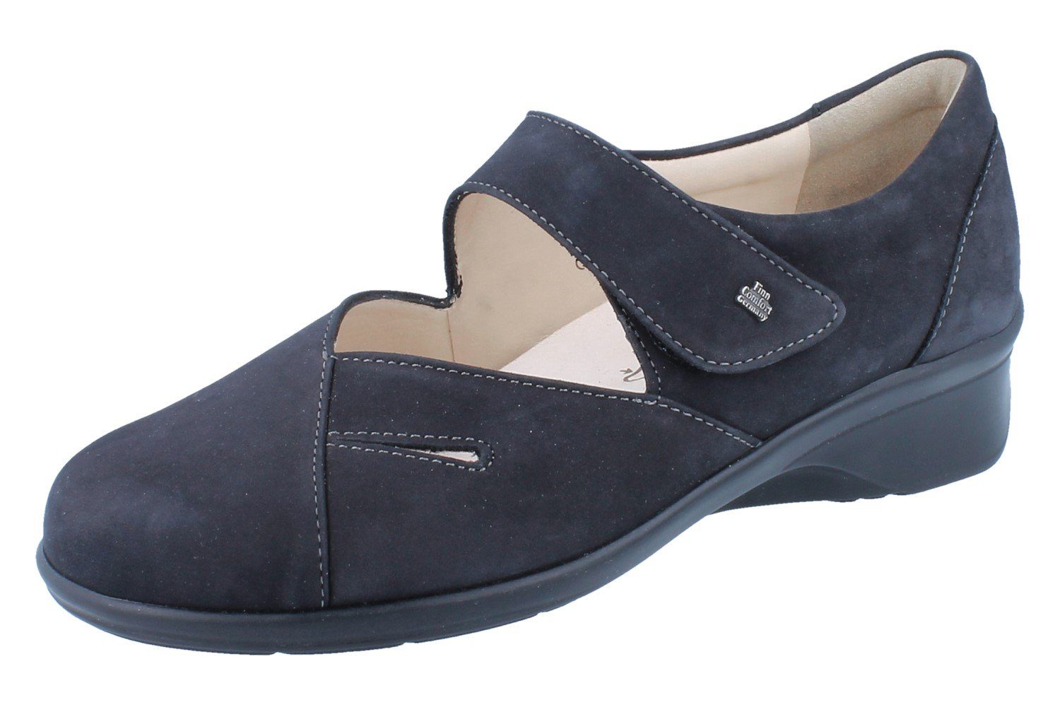Finn Comfort FINN COMFORT Aquila Damen Ballerina schwarz Nubukleder - Größe: UK Schnürschuh Wechselfußbett