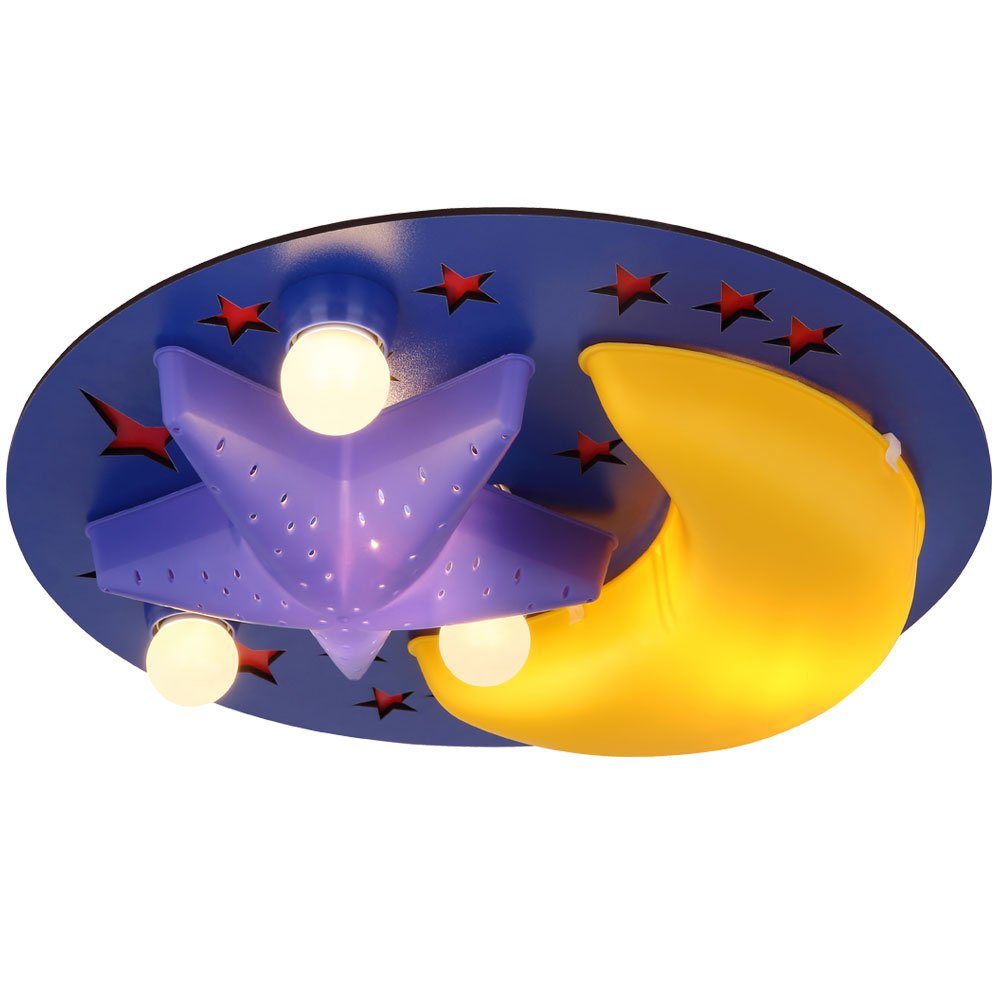 GLOBO LIGHTING Deckenleuchte, Leuchtmittel nicht inklusive, Kinderleuchte Deckenlampe Deckenleuchte Holzleuchte